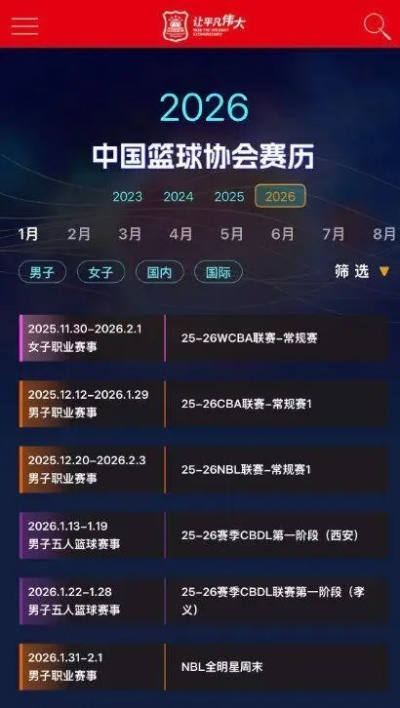 2026至2027赛季CBA什么时候开始？赛程安排与看点前瞻